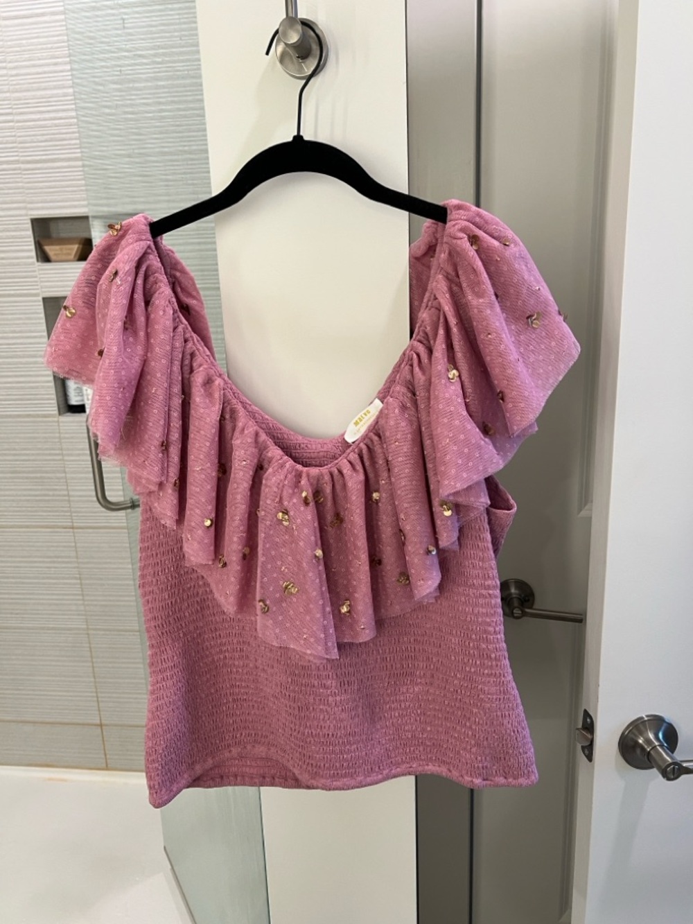 Maeve Ruffled Tulle Blouse